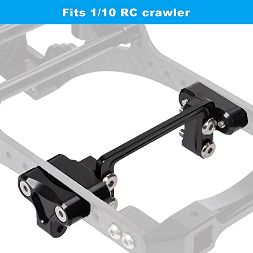 kingsea Metal Transmission Gearbox Carbon Fiber Frame Rails Compatible with 1/10 RC Crawler LCG Chassis Axial SCX10 II Upgrade(Servo Panhard Mounts)