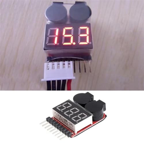 2 in 1 Li-ion Lipo Battery Low Alarm 1S-8S Buzzer Checker