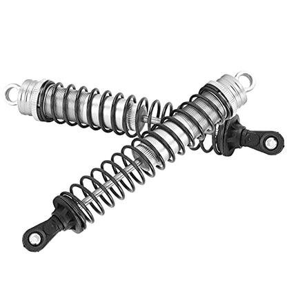 Drfeify 2PCS 144mm Oil Filled Shock Absorbers for 1/8 RC Car, Aluminum Alloy Adjustable Damper Set Fit for HSP, HPI, Axial SCX10 RC Crawler and Off Road Truck (Silver) - color: Silver
