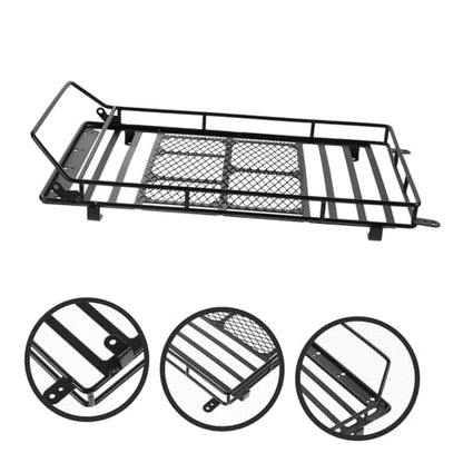 Rc Crawler Luggage Rack Car Roof Storage Bracket Simulation Climbing Car Accessory Holder - size: 22.8X14.1cm