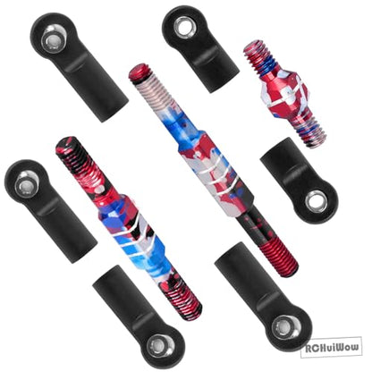 RC Alloy Turnbuckles Camber Links Upgrades Part for 1/10 Slash 4WD(VXL),Rustler 4WD(VXL),Stampede 4WD(VXL),Bandit 4WD(VXL),Hoss 4WD(VXL) Adjustable Tie Rods & Turnbuckles,Colorful - color: Colorful-1set