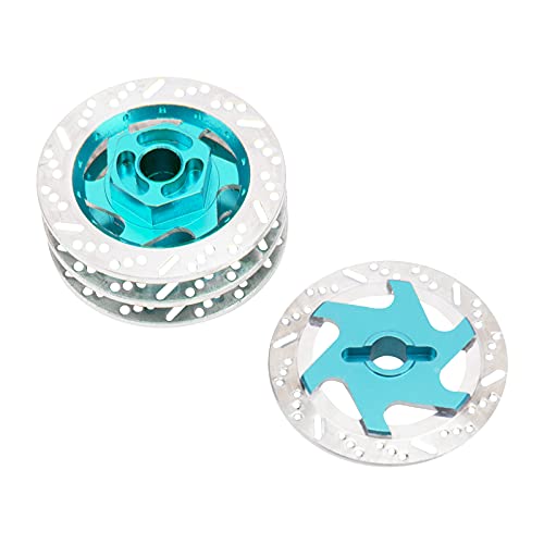 4Pack ShareGoo Metal 12mm Hex Hub Wheel Rim Tires Brake Disc Compatible with Traxxas Tamiya HSP HPI Redcat Racing 1/10 RC On-Road Car (Sky Blue) - color: Sky Blue