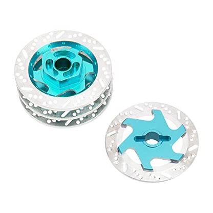 4Pack ShareGoo Metal 12mm Hex Hub Wheel Rim Tires Brake Disc Compatible with Traxxas Tamiya HSP HPI Redcat Racing 1/10 RC On-Road Car (Sky Blue) - color: Sky Blue