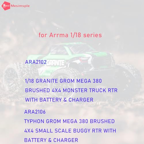 Alloy Rear Lower Suspension A Arm 6061 Alum ARA330808 for Arrma 1/18 Granite Typhon Grom Mega 380 Upgrades Part Red