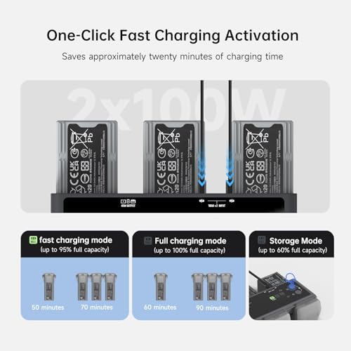 Air 3s Smart Battery Charging Hub, 200W USB-C Fast Charging for DJI Air 3 Series Intelligent Flight Batteries Plus Three-Channel Parallel with Discharge Storage Function LED Lighting - size: Air 3s