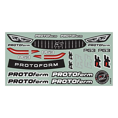 Pro-line Racing PROTOform 1/10 P63 X-Lite 0.4mm Clear Body for 190mm TC PRM158015 Car/Truck Bodies Wings & Decals