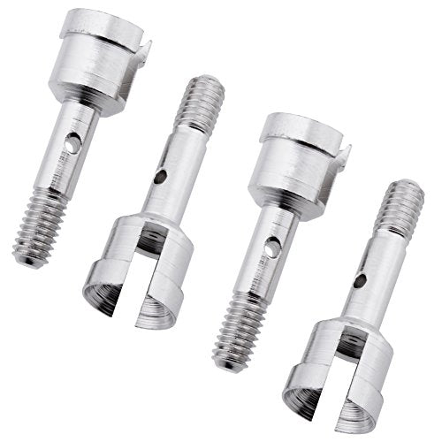 Hobbypark 7mm to 12mm Aluminum Wheel Hex Hub Convert Adapter & Axle Shaft & Locknuts For Wltoys A949 A959 A969 A979 K929 RC Car 1/18 Turn 1/10 Upgrade Parts (Set of 4)
