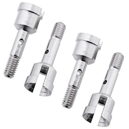 Hobbypark 7mm to 12mm Aluminum Wheel Hex Hub Convert Adapter & Axle Shaft & Locknuts For Wltoys A949 A959 A969 A979 K929 RC Car 1/18 Turn 1/10 Upgrade Parts (Set of 4)