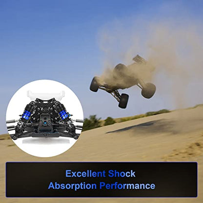 4PCS Shock Absorbers Oiled RC Shocks Fit for 1/12 1/14 1/16 RC Cars WLtoys 144001/124019/124018 MJX, SCY and HBX RC Buggy Off-Road Racing Replacement Parts (Black Blue) - color: Black blue
