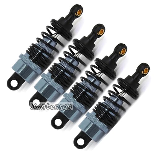 4Pack RC Car 102004 Adjustable Shock Absorber Damper Upgrade Parts Replacement Accessory 68mm For 1/10 RC On Road Drift Rally Car HSP 94102 94122 HPI Losi Axial Tamiya Redcat (Titanium) - color: Titanium