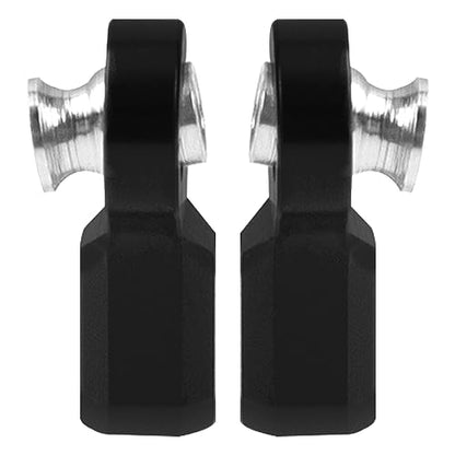 6Pcs Vgoohobby Metal M3 Tie Rod End Bend Ball Head Holder Link Compatible with Axial SCX10 Traxxas TRX4 Tamiya CC01 Axial SCX10 1/10 RC Car (Black) - color: Black