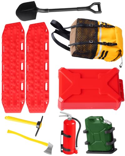 RC Crawler Accessories Roof Simulation Decoration Box Luggage Bag Recovery Board for 1/10 Trx4 Trx6 Axia1 SCX10 Red cat (Style A) - style: Style A(1set)