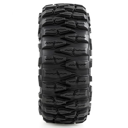 2.2 RC Tires OD 120MM 1/10 Super Soft Rubber Crawler Tires For 1:10 Scale Rock Mud Crawler Car Traxxas TRX4 RC4WD Axial SCX10 D90 CC01 90018 Gen8 Redcat 2.2" Beadlock Wheels 4Pcs