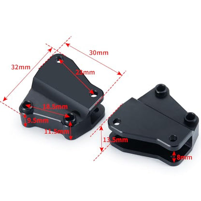 2PCS Aluminum Front Upper Shock Tower Mount for Axial RBX10 Ryft AXI03005 1/10 RC Crawler Car Upgrade Replacement Parts, Black