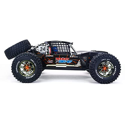 1/7 Scale 4WD Brushless Desert Buggy, 2000KV Motor 150A ESC 25KG Metal Servo, CNC Adjustable Aluminum Shocks, 2.4GHz RTR Hobby Off Road RC Car for Adults 14+（Without Battery） - color: Black