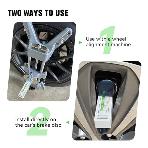 BARTOO Magnetic Camber Caster Pillar Gauge Aluminum Wheel Alignment Tool | Aluminum Alloy, 2-Pack, Magnetic Mount, Adjustable -5° to +5°, Fits Cars Trucks RVs Tire Repair, Silver - size: 2 Pack - Silver