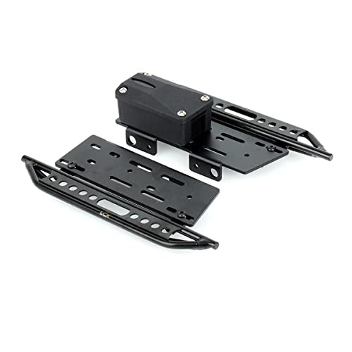 LCX Racing 1/10th RC Crawler Car Metal Rail Steel Side Step Running Board Rock Slider for Axial SCX10 II 90046 Wrangle Body