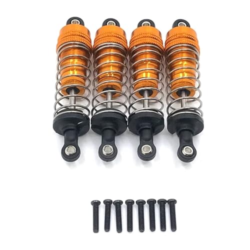 RC Cars Spare Parts for Wltoys 144001 144002 144010 124007 124008 124016 124018 124019 Metal Shock Absorber Oil Damper RC Car Upgrade Parts(Yellow) - color: Yellow