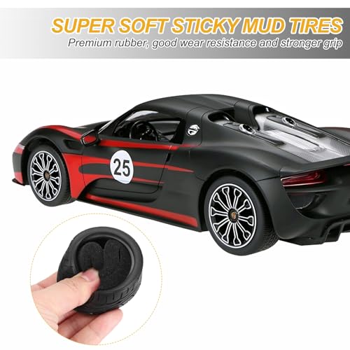 MECCANIXITY 4 Pcs RC 1/10 on Road Car Tire, Rubber Super Soft Tyre Racing Drift Tires with Foam Insert for RC 1:10 HPS TT01 Touring Drift Car Wheel Rim Upgrades Triple-Line Pattern 65mm