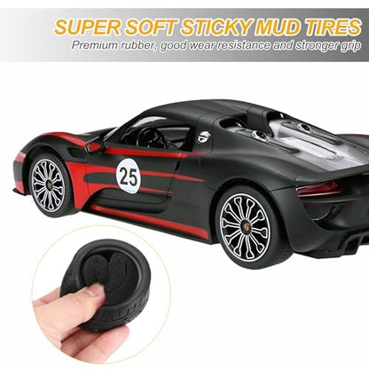 MECCANIXITY 4 Pcs RC 1/10 on Road Car Tire, Rubber Super Soft Tyre Racing Drift Tires with Foam Insert for RC 1:10 HPS TT01 Touring Drift Car Wheel Rim Upgrades Triple-Line Pattern 65mm