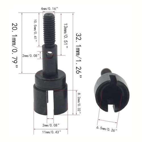 RC Car Transmission Shaft for HSP 94111 94108 94170 1/10 rc Car 4Pcs Dogbone Drive Shaft and Wheel Axle Upgrade Parts Replacement Accessories