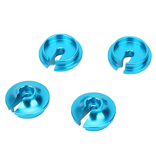 VGEBY 4Pcs Spring Retainers, Light Weight Aluminum Shock Retainers with Piston Heads RC Car Upgrade Accessory Fit for TRXXAS Slash 2WD RC Car Upgrade Accessory 3768(B Blue) Rc Lower Spring Retainer