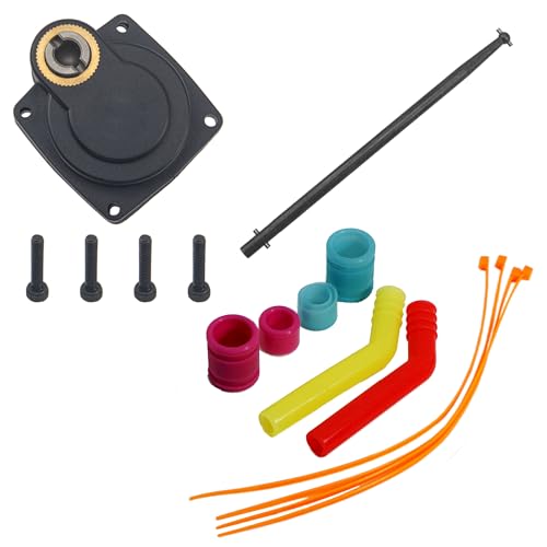 Exhaust Pipe Tubing,Silicone Exhaust Extension Tube & Electric Roto Starter E-Start Backplate Power Back Cover 11012 & Drill Start Wand Power Starter Shaft Rod Pin End 11003