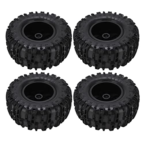 4Pcs RC Car 155mm Tires Wheel Rim Set Durable Rubber for 1/8 1/10 Short Course Truck