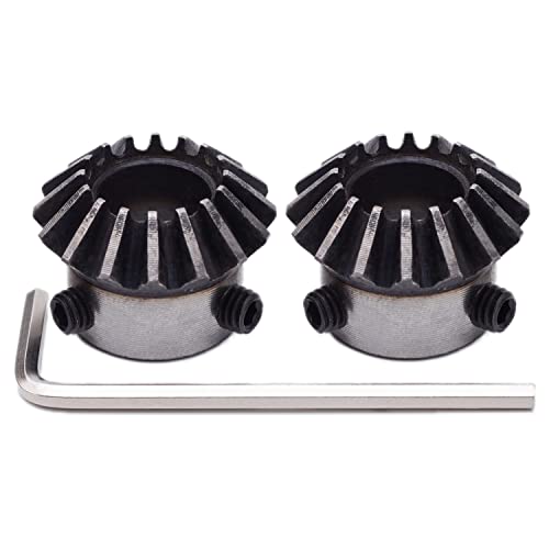 2Pcs Bevel Gear Tapered Bevel Pinion Gear Bevel Gears 1.5 Module for Hardware Mechanical Rotation (16T 12mm Hole) - size: 16T 12mm Hole