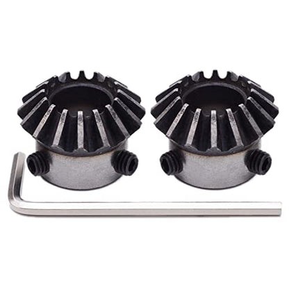 2Pcs Bevel Gear Tapered Bevel Pinion Gear Bevel Gears 1.5 Module for Hardware Mechanical Rotation (16T 12mm Hole) - size: 16T 12mm Hole