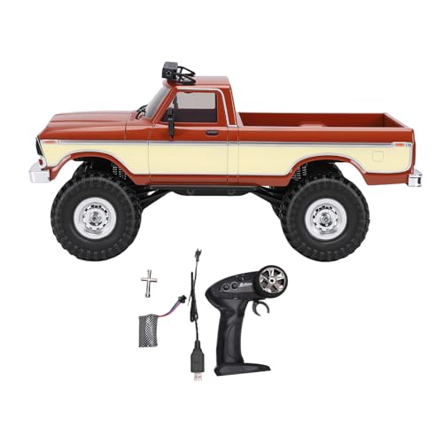 1/16 RC Truck, 2.4G Remote Control Off Road Crawler Toy with System and Shock Absorption, for Boys Kids Adults Birthday (Brown) - color: Brown