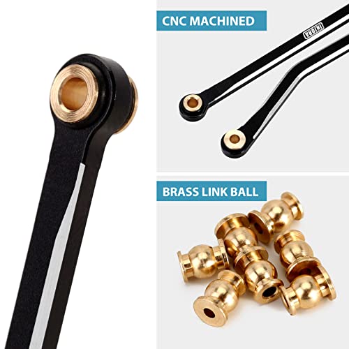INJORA Aluminum High Clearance Link for 1/18 TRX4M Defender Bronco（Black）