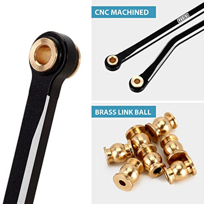 INJORA Aluminum High Clearance Link for 1/18 TRX4M Defender Bronco（Black）