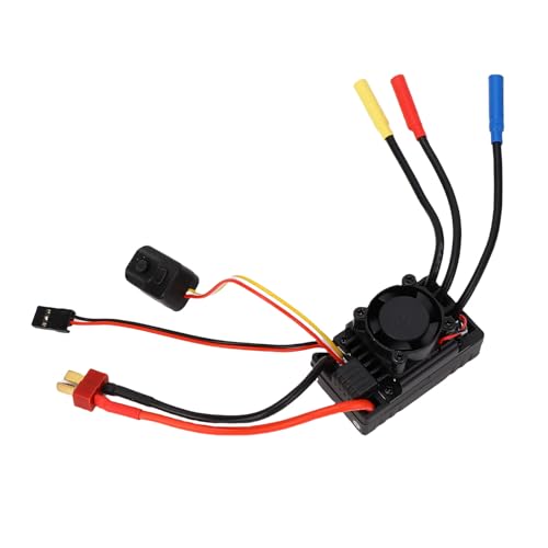 60A Brushless ESC with Fan, Water Dust Proof, 1:10 RC Short Course Truck Buggy ESC for All Weather Racing