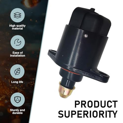 1 PC Car Idle Control Valve, Throttle Stepper Motor for Stable Engine Operation, Replacement of OEM #90380 10526 90325864 Accessories, Compatible with King Kong Idle Motor Idle Speed (Black)