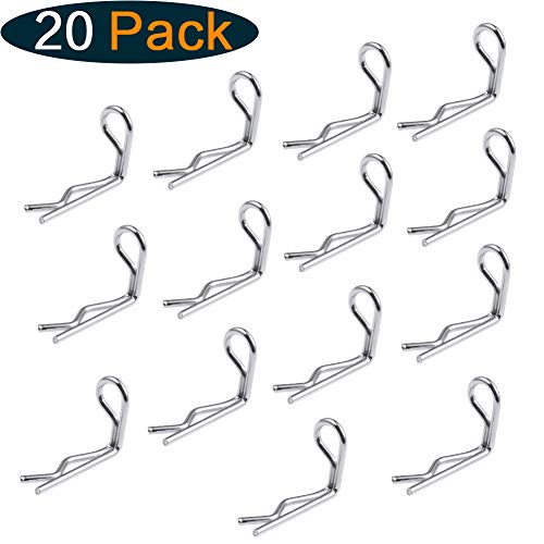 HobbyPark RC 1/16 1/18 Body Clips 90-Degree Angle Springy Pins for Traxxas Redcat Racing WLtoys A959 Car Truck Buggy Drift Touring (20-Pack)