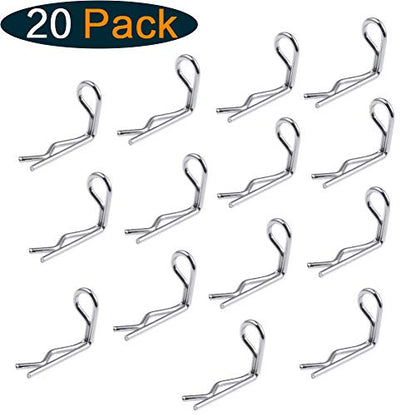 HobbyPark RC 1/16 1/18 Body Clips 90-Degree Angle Springy Pins for Traxxas Redcat Racing WLtoys A959 Car Truck Buggy Drift Touring (20-Pack)