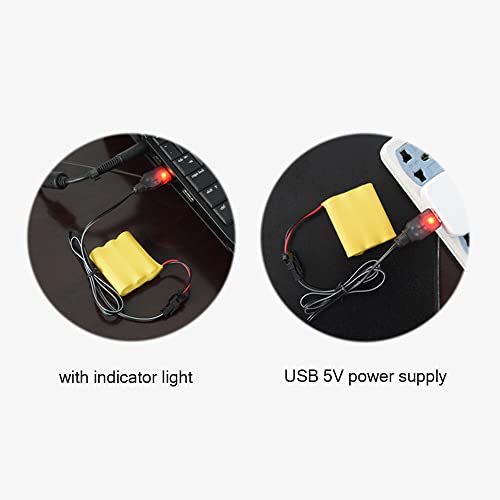 Fielect 1pcs JST-2P USB Charger Cable 4.8v 250MA Output Ni-Cd Ni-Mh Battery Pack for RC Excavator RC Cars - color: 1pcs