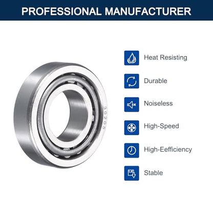 2 Pack 30205 Tapered Roller Bearing Cone and Cup Set | 25mm Bore 52mm OD 16.5mm Cup Width, Chrome Steel Wheel Bearings, ABEC-3 - size: 30205