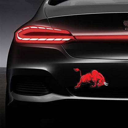6 inches Car Stickers Vinyl Decal with UV Coating, Angry Bull Fashion Personality, 2PCS (Style 1) - style: Style 1