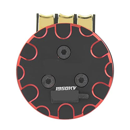 4274 V2 Brushless Sensored Motor, 4 Pole, High for 1/8 On Road RC Car, ABEC5 Bearing, CNC Machined Heatsink, Explosion Proof Rotor, Waterproof Design (1950kv)