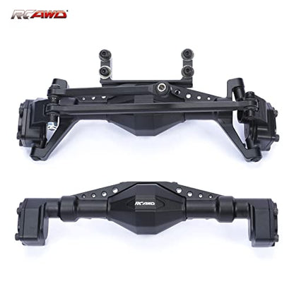RCAWD for 1/18 Axial UTB18 Capra Trail Buggy Crawlers Upgrades, Rear & Steering Axle Assembled & Front & Rear Axle Housing Without Gears Aluminum Parts AXI218001 Black - color: Black
