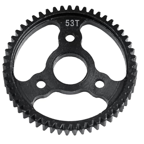 32P Spur Gear, 53T 0.8 Metric Pitch, Compatible with 32-Pitch, Hardened Steel 53 Tooth 0.8M Spur Main Gear for 1/10 TRAXXAS Ford Rustler Slash Stampede 4X4 & Arrma - size: M0.8-Spur Gear-53T
