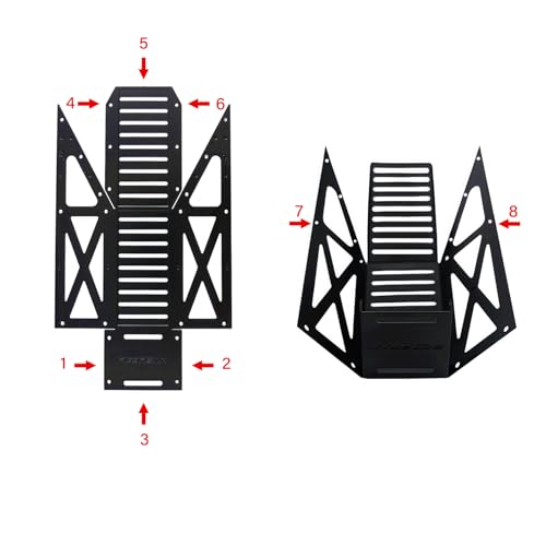 RC Crawler Ramp Obstacle for 1/18 1/24 RC Cars, Stainless Steel Rock Crawler Climbing Ramp Track Accessory with Hex Wrench (Black) - color: Black