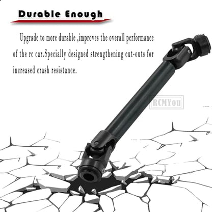 RC Crawler Drive Shaft 95-137MM Upgrades for 1/10 SCX10 SCX10 II 90046 SCX10 III AXI03007 TRX4 D90,Universal Driveshaft,Steel Full Metal Axles Part Hop-Ups,Black - size: 95-137MM