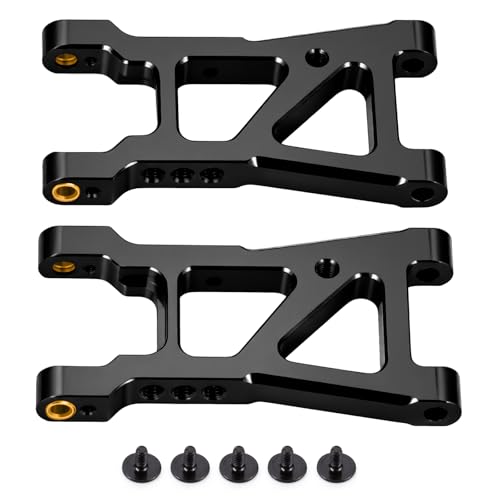 RC Aluminum Alloy Front & Rear Lower Suspension Arms Set Compatible with Tamiya XV01 1/10 RC Drift Car Upgrade Replace Parts, High-Precision XV01 Lower Swing Arms Set (Black) - color: Black
