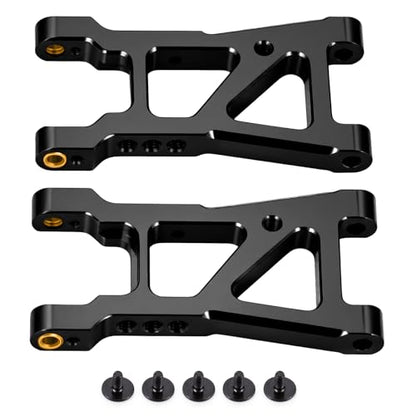 RC Aluminum Alloy Front & Rear Lower Suspension Arms Set Compatible with Tamiya XV01 1/10 RC Drift Car Upgrade Replace Parts, High-Precision XV01 Lower Swing Arms Set (Black) - color: Black