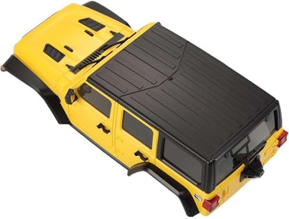 6.10inch/155mm Wheelbase Shell ABS Hardtop Body Kit Replacement Part for TRX4M Bronco Defender AX8560 1/18 RC Crawler Chassis (Yellow) - color: Yellow