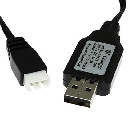 1-Pack XH-3P Balance 7.4V 1A Lipo Battery USB Charger Cable for RC Quadcopter FPV Drone Parts
