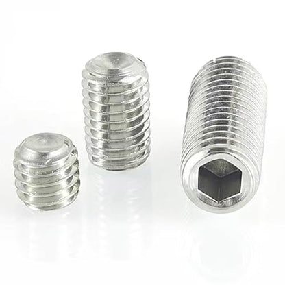 M8-1.25 x 20mm Hex Socket Set Grub Screws,Headless Cup Point,Flat Point Grub Bolt,Internal Hex Drive,304 Stainless Steel,Headless Concave End,Metric External Thread,for Towel Rack Door Knob 20 Pcs - size: M8-1.25 x 20mm(20 Pcs)